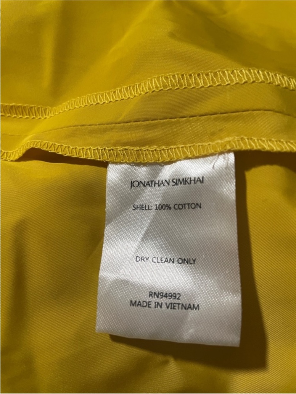 Jonathan Simkhai Mustard Gold Puff-Sleeve Maxi Dress .Brand New/without tag - Picture 5 of 5